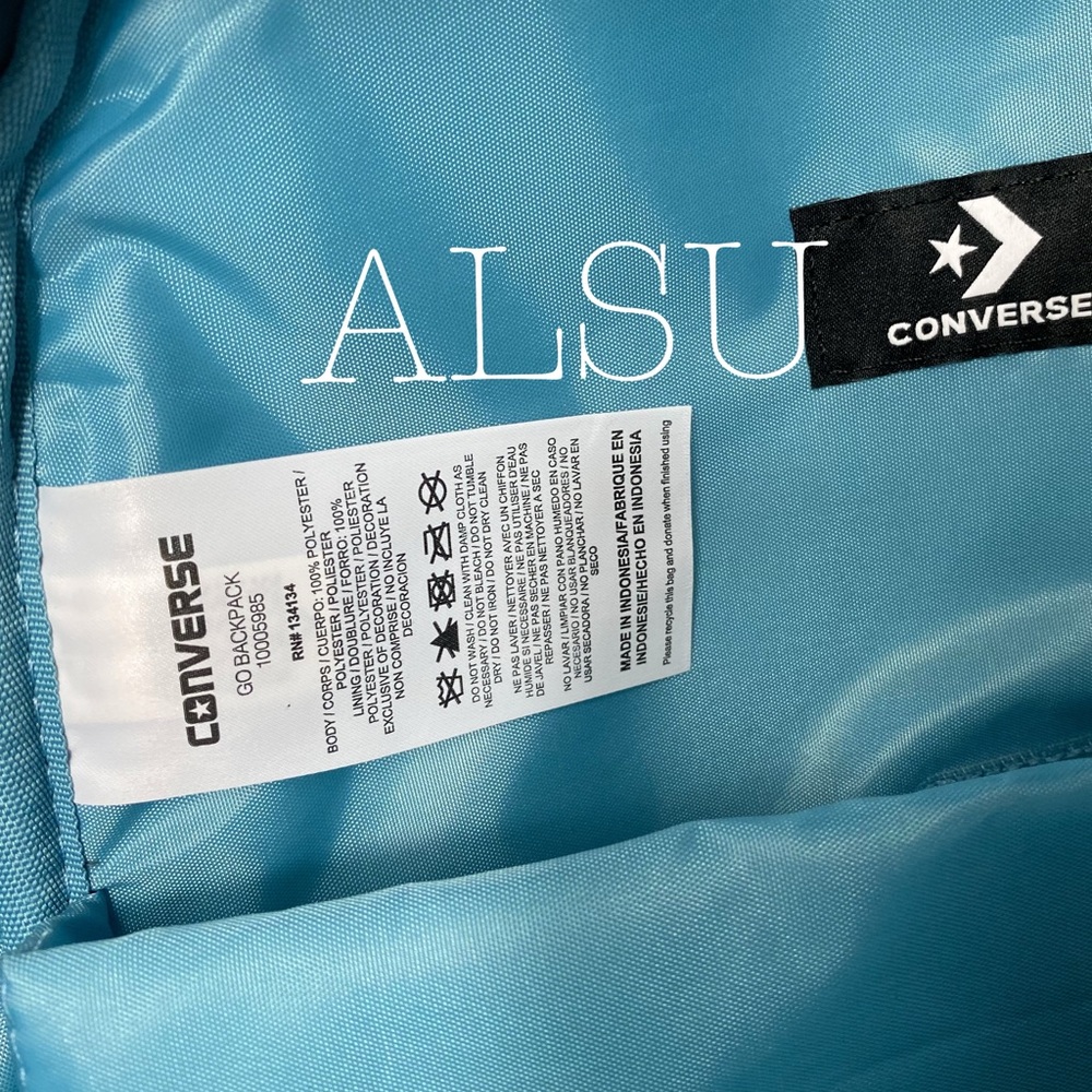 Converse Go Backpack Ocean 🌊 Blue Unisex AUTHENT - Picture 8 of 8